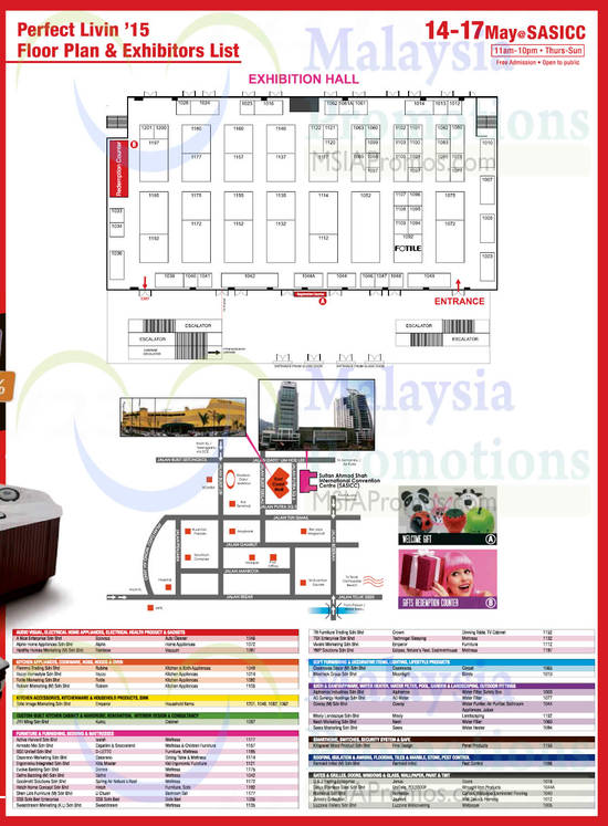 13 May Floor Plan, Exhibitors List