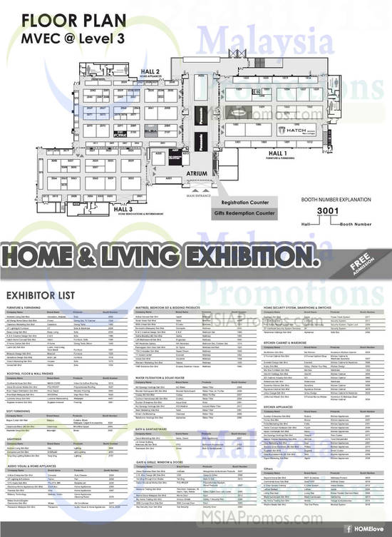 28 May Floor Plan, Exhibitor List