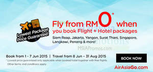 Featured image for (EXPIRED) Air Asia Go Book Hotel & Fly From RM0 Promo 1 – 7 Jun 2015