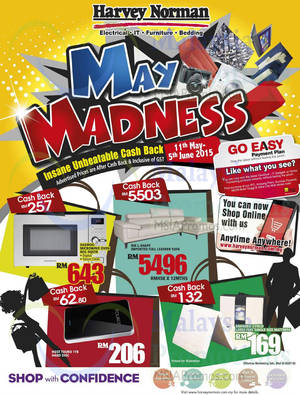Featured image for (EXPIRED) Harvey Norman May Madness Offers 11 May – 5 Jun 2015