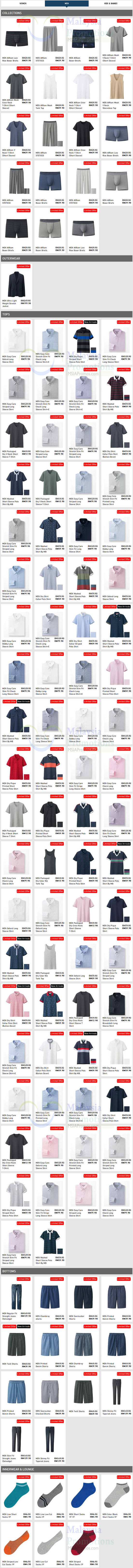 (Est till 4 May) Men Limited Offers Full List