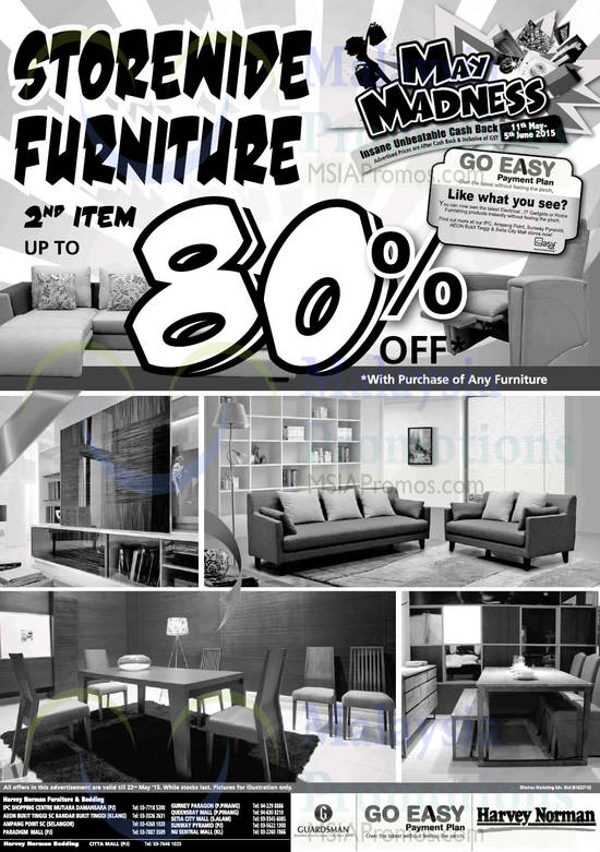 Furnitures Storewide 2nd Item 80 Percent Off