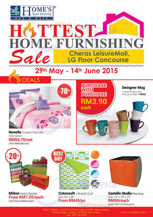 Featured image for (EXPIRED) Home’s Harmony Home Furnishing Deals @ Cheras Leisure Mall 29 May – 14 Jun 2015