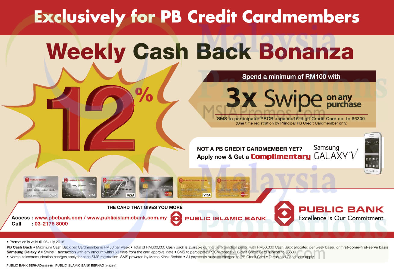 Public Bank 5 May 2015 » Public Bank 12% Cashback Bonanza 5 May 