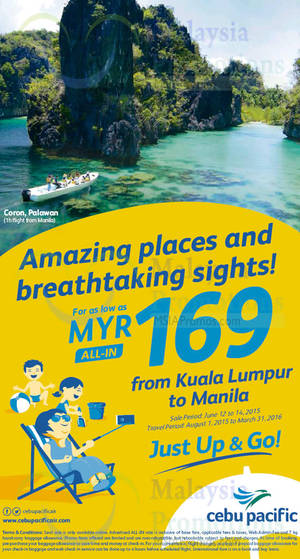 Featured image for (EXPIRED) Cebu Pacific Air RM169 (all-in) Manila Promo Fares 12 – 14 Jun 2015