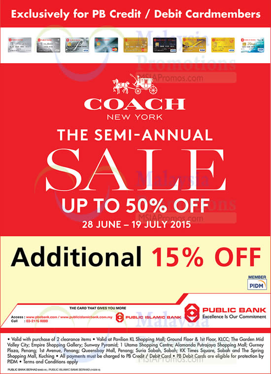Coach SemiAnnual SALE 30 Jun 19 Jul 2015