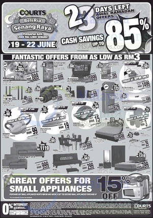 Featured image for Courts Up to 85% Off 3-Days Specials 20 – 22 Jun 2015