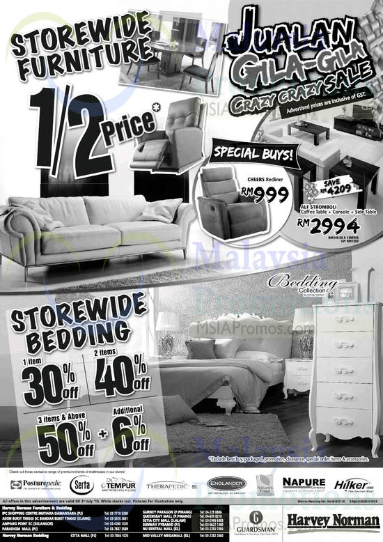 Furniture, Bedding Offers