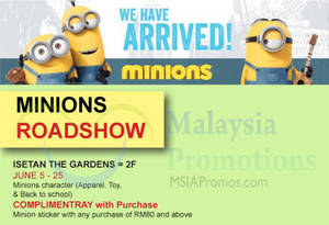 Featured image for Minions Roadshow @ The Gardens 5 – 25 Jun 2015