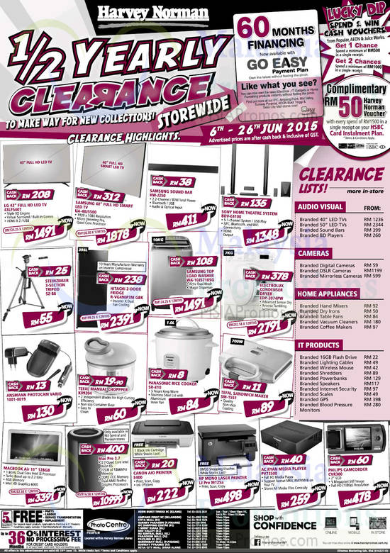 TVs, Sound Bar, Fridges, Washers, Kitchen Appliances, LG, Samsung, Hitachi, Sony, Apple, Tefal, Panasonic