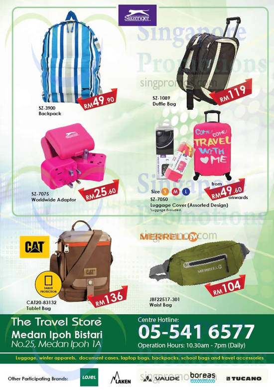 Backpacks, Waist Bags, Tablet Bag, Slazenger, CAT, Marrell