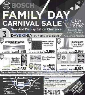 Featured image for Bosch Family Day Carnival Sale @ Mont Kiara 1 – 2 Aug 2015