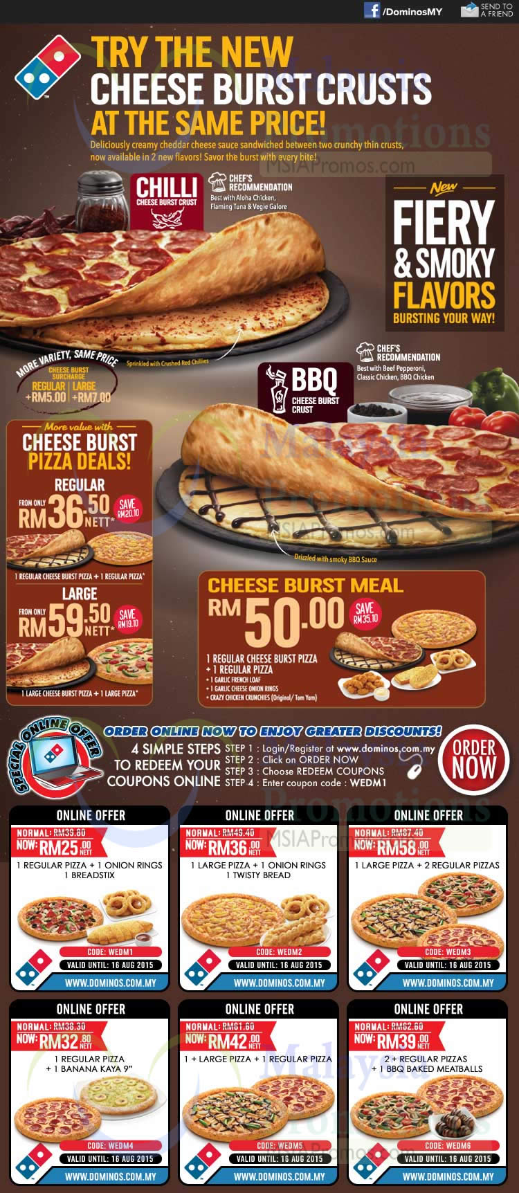 Dominos Pizza 24 Jul 2015 Domino S Pizza Coupon Codes 15 Jul 16 Aug 2015 Msiapromos Com