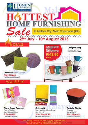 Featured image for (EXPIRED) Home’s Harmony Home Furnishing Deals @ Setia City Mall 29 Jul – 10 Aug 2015