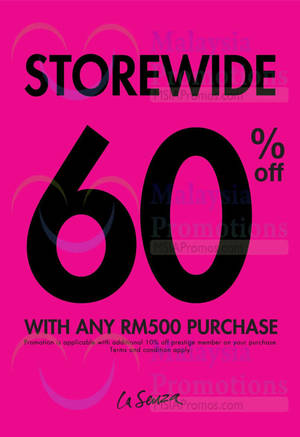 Featured image for (EXPIRED) La Senza 60% Storewide Promotion 30 Jul – 2 Aug 2015