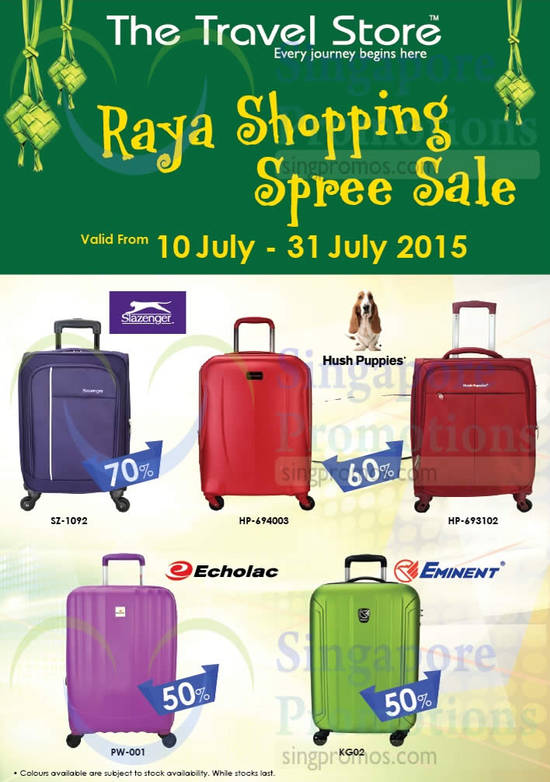 Luggages Hush Puppies, Slazenger, Echolac, Eminent