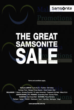 Featured image for Samsonite SALE 2 Jul 2015