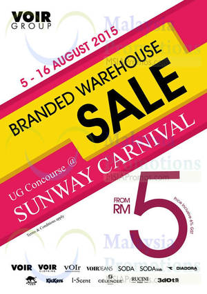 Featured image for (EXPIRED) Voir Branded Warehouse Sale @ Sunway Carnival 5 – 16 Aug 2015