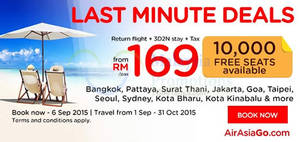 Featured image for (EXPIRED) Air Asia Go fr RM169 3D2N Stay + Flights + Taxes Promo 31 Aug – 6 Sep 2015