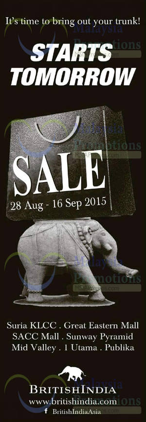 Featured image for British India Sale 28 Aug – 16 Sep 2015