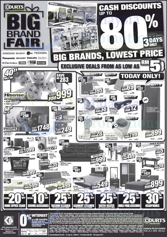 Cash Discounts Up To 80 Percent Off, TVs, Notebooks, Mattresses, Digital Cameras, Home Theatre Systems