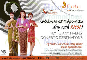 Featured image for Firefly RM58 Domestic Destinations Promo 3 – 16 Aug 2015