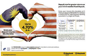 Featured image for Maybank Up To 4.70% p.a. 3+3+3 Fixed Deposit Promo 3 – 26 Aug 2015