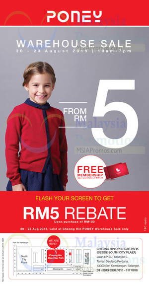 Featured image for (EXPIRED) Poney Warehouse Sale @ Seri Kembangan 20 – 23 Aug 2015