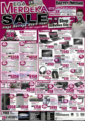 Featured image for (EXPIRED) Harvey Norman Notebooks, TVs, Furniture & Other Offers 1 – 7 Aug 2015