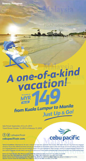 Featured image for (EXPIRED) Cebu Pacific Air RM149 (all-in) Manila Promo Fares 22 – 23 Sep 2015