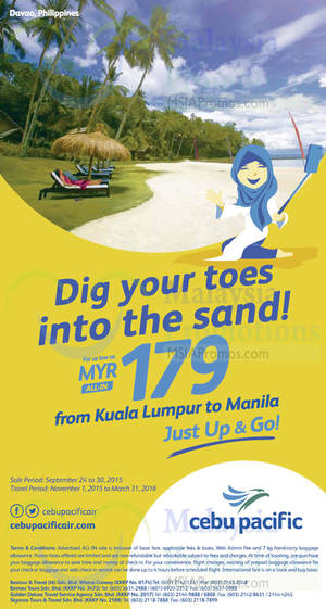 Featured image for (EXPIRED) Cebu Pacific Air RM179 (all-in) Manila Promo Fares 24 – 30 Sep 2015