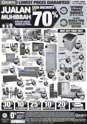 Featured image for (EXPIRED) Courts Up To 70% Off Promotion Offers 12 – 14 Sep 2015