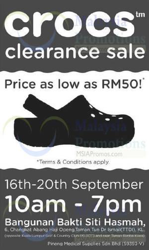 Featured image for (EXPIRED) Crocs Clearance Sale @ Taman Tun Dr Ismail (TTDI) 16 – 20 Sep 2015