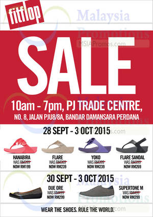 Featured image for (EXPIRED) FitFlop Sale @ PJ Trade Centre 30 Sep – 3 Oct 2015
