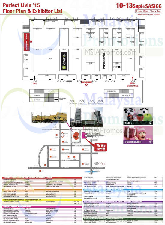 Floor Plan, Exhibitor List