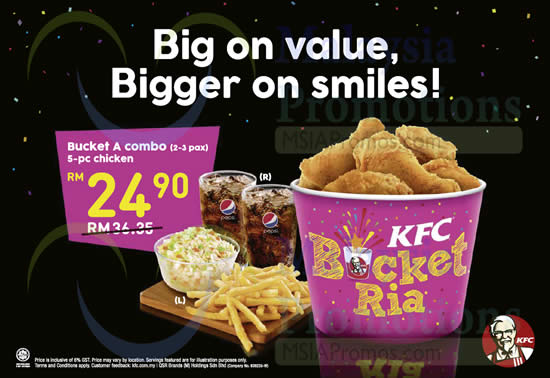 KFC New RM24.90 Bucket A Combo 22 Sep 2015