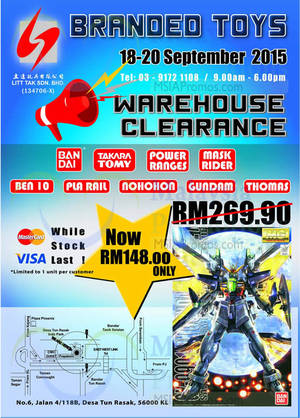 Featured image for Little Tak Branded Toys Warehouse Clearance @ KL 18 – 20 Sep 2015