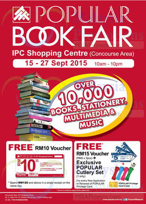 Featured image for (EXPIRED) Popular Book Fair @ IPC Shopping Centre 15 – 27 Sep 2015