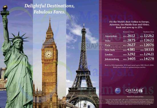 Qatar Airways 1 Sep 2015