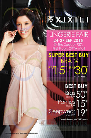 Featured image for (EXPIRED) XIXILI Lingerie Fair @ Citta Mall 24 – 27 Sep 2015