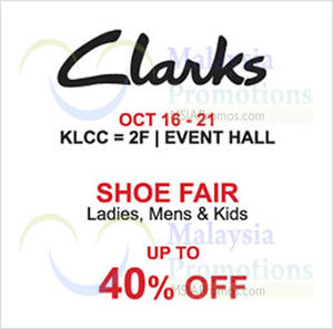 Featured image for Clarks Shoe Fair @ Isetan KLCC 16 – 21 Oct 2015