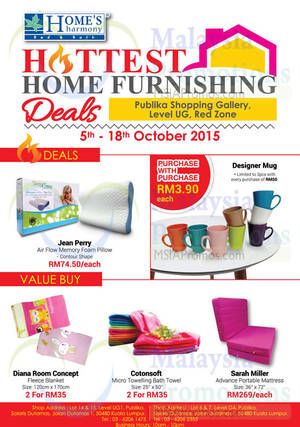 Featured image for Home’s Harmony Furnishing Deals @ Publika Shopping Gallery 5 – 18 Oct 2015