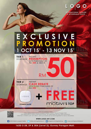 Featured image for (EXPIRED) Logo Storewide Promotion @ Gurney Paragon 3 Oct – 13 Nov 2015