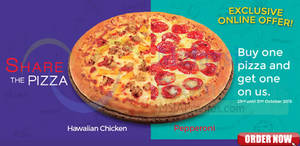 Featured image for (EXPIRED) Pizza Hut 1-for-1 Exclusive Online Offer 29 – 31 Oct 2015