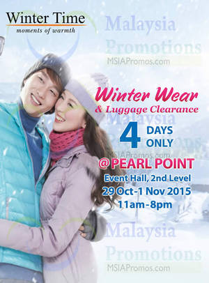 Featured image for (EXPIRED) Winter Time Clearance Sale @ Pearl Point 29 Oct – 1 Nov 2015