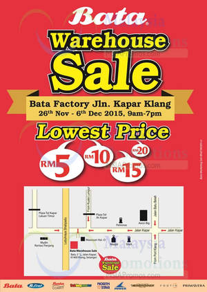 Featured image for (EXPIRED) Bata Brands Warehouse Sale @ Klang 26 Nov – 6 Dec 2015