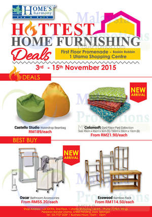 Featured image for (EXPIRED) Home’s Harmony Furnishing Deals @ 1 Utama 3 – 15 Nov 2015