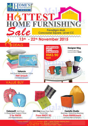 Featured image for Home’s Harmony Furnishing Deals @ Paradigm Mall 13 – 22 Nov 2015