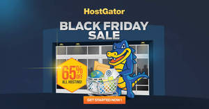 Featured image for (EXPIRED) HostGator Web Hosting 65% OFF Black Friday 24hr Promo 28 – 29 Nov 2015
