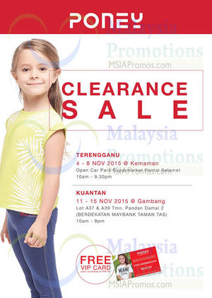 Featured image for (EXPIRED) Poney Clearance Sale @ Kuantan 11 – 15 Nov 2015